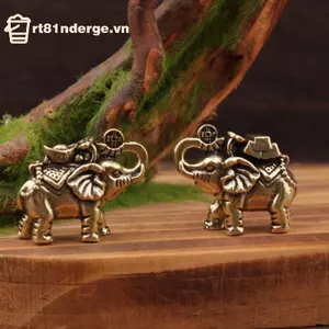 GE Brass Ingot Và Gold Bri Luy Elephant Figurine - Trung Quốc Tốt Lành Và Giàu Có Mang Nhà Phòng Khách Thủ Công VN