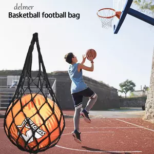 Túi đựng bóng rổ DELMER Chất lượng cao Di động bền Bóng đá Bóng đá Túi lưới Phụ kiện Túi đựng bóng