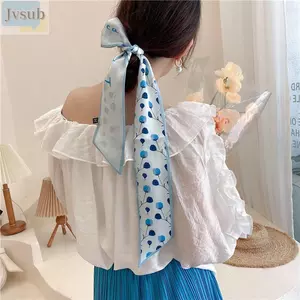 Dây buộc tóc JVSUB, Băng đô lụa hoa hồng mận, Túi thanh lịch / Phụ kiện tóc kiểu mục vụ Pháp Dây đeo túi nữ bé gái