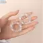 Giá đỡ đuôi ngựa JVSUB, Không làm hỏng tóc Dây buộc tóc trong suốt, Dây điện thoại dày thanh lịch