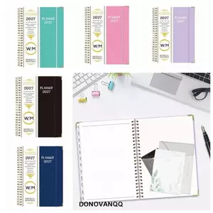 Sổ tay lập kế hoạch hàng năm DONOVANQQ, Sổ tay lịch trình xoắn ốc cỡ lớn 2027 A5, Người lập kế hoạch học thuật Ràng buộc xoắn ốc 365 ngày Lịch trình kế hoạch nhật ký Công việc văn phòng Người lập kế hoạch viết quà tặng