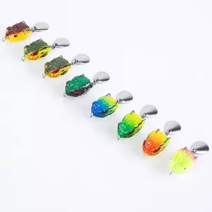 Luya 2.5cm 3g Mini Thunder Frog Móc đôi Mồi mềm có tiếng ồn Sequin để câu cá FSI