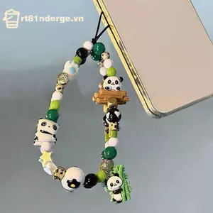 GE Phong Cách Trung Hoa Hoạt Hình Gấu Trúc Đính Hạt Dây Điện Thoại Chống Mất Dây Đeo Điện Thoại Quyến Rũ Mặt Dây Chuyền Dễ Thương Dây Buộc Cho Bé Gái Điện Thoại Di Động Dây Đeo Cổ Tay VN