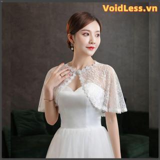Khăn choàng cô dâu VOIDLESS vải tuyn mềm, phụ kiện đám cưới