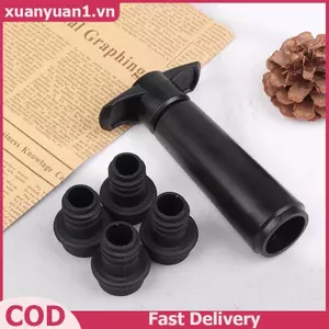 XUAN Wine Saver Bơm chân không Hướng dẫn sử dụng Nút chặn rượu vang với 4 nút chặn chân không có thể tái sử dụng Nút chai rượu vang Nút niêm phong Giữ rượu tươi VN