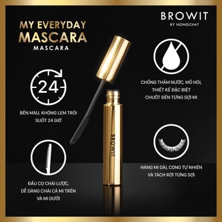 Chuốt Mi Nongchat Browit Siêu Tơi Dài Và Cong Mi, Kháng Nước Siêu Bền Mascara My Everyday 5.5g