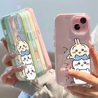 Ốp lưng 2 trong 1 viền rời cho iPhone 17/16/15/14/13/12/11 Pro Max Plus chất liệu TPU mềm mại, nhiều màu sắc hoạt hình