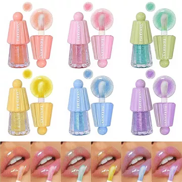 Bán chạy#6色Fit Màu Sắc Ngọc Trai Son Bóng Thạch Pudding Ngọc Trai Gương Son Bóng Dưỡng Ẩm Giá Trị Cao RX11