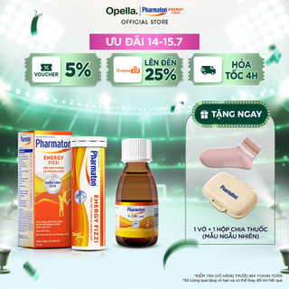 Bộ 1 Siro Pharmaton Kiddi 100ml giúp xương chắc khỏe + 1 Thực phẩm bảo vệ sức khỏe Pharmaton Energy Fizzi