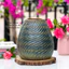 Bình Hoa Gốm Bát Tràng Họa Tiết Nổi Chiếc Lá Dáng Phình Đáy Cao 18-27cm Decor Trang Trí Để Bàn Đẹp