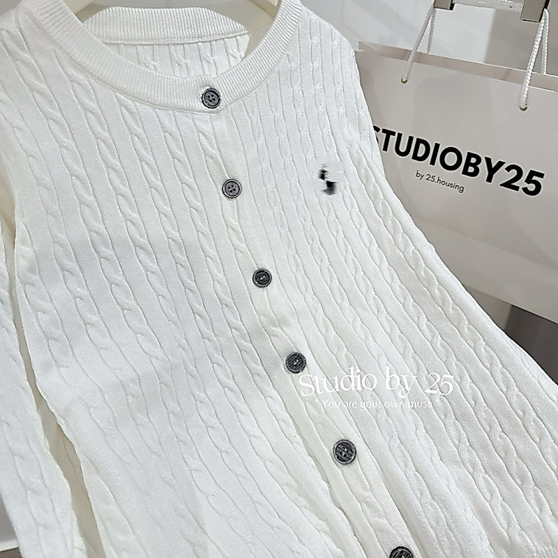𝐬𝐭𝐮𝐝𝐢𝐨𝐛𝐲𝟐𝟓 | ÁO CARDIGAN LEN THỪNG LOGO NGỰA THÊU HÀNG QC | BigBuy360 - bigbuy360.vn