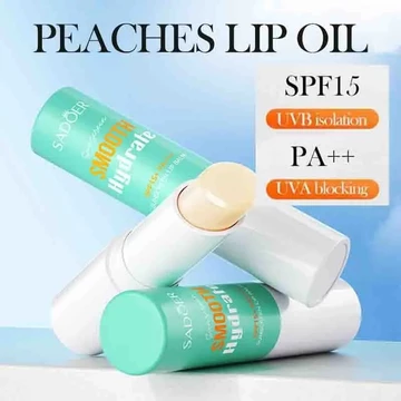 Kem chống nắng SADOER Peaches 4g - SPF 15 PA + + Chống tia cực tím Son môi dưỡng ẩm dưỡng ẩm cho nếp nhăn môi