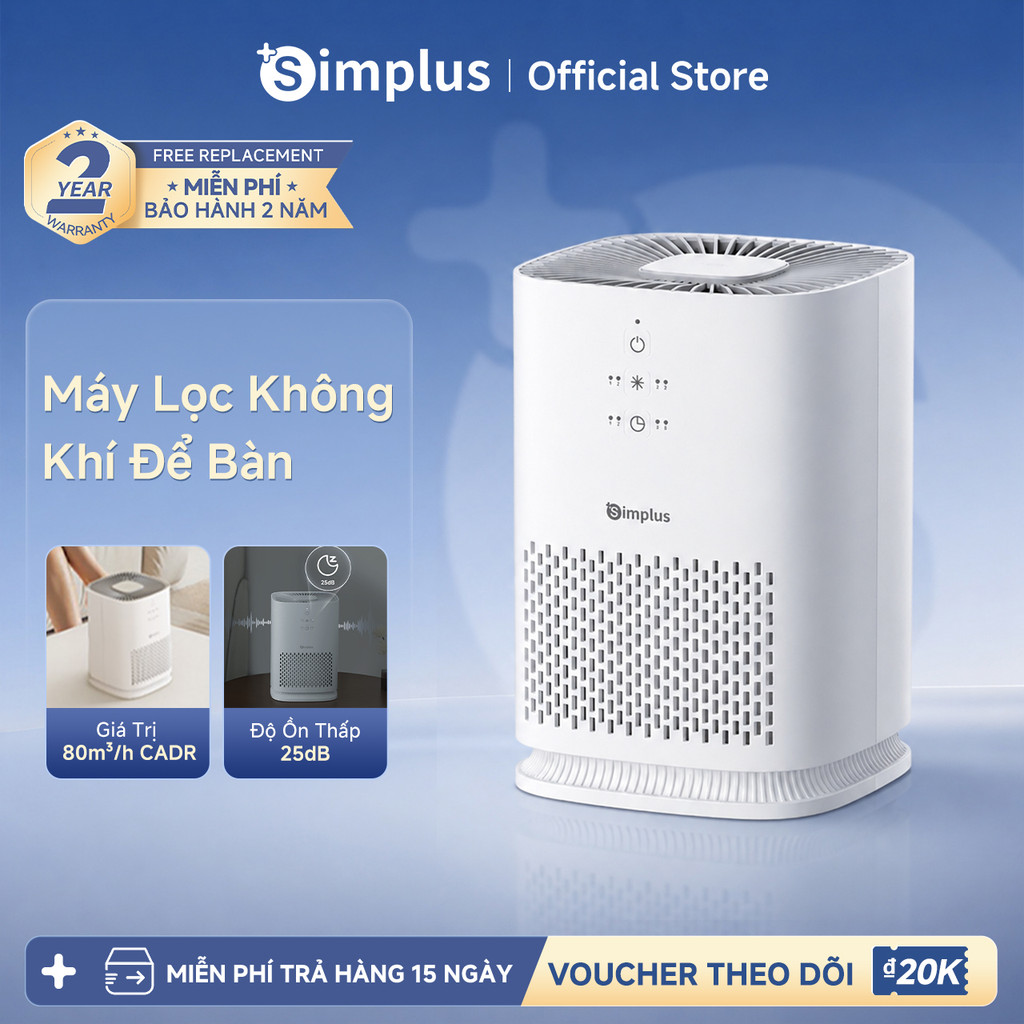 Simplus Máy Lọc Không Khí Để Bàn OxyCare A5 Lite KQJH008 - Bảo Hành 2 Năm 1 Đổi 1