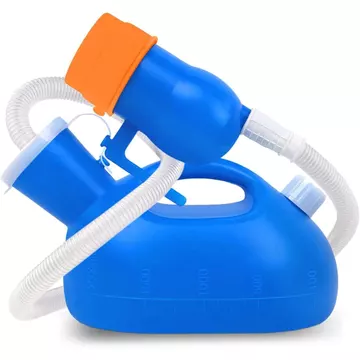 Nước tiểu di động dành cho nam chống tràn, OOCOME Nâng cấp bình nước tiểu nam chống tràn cho người cao tuổi, bồn tiểu đầu giường có phễu mềm & ống dài, dành cho xe lăn bệnh viện Xe nằm liệt giường