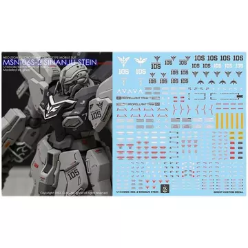 Đề can mô hình cho 1 / 144 HG MSN-06S-2 Sinanju Stein Narrative Ver. Bộ dụng cụ mô hình Nhãn dán nước huỳnh quang cho mô hình Sở thích dụng cụ DIY