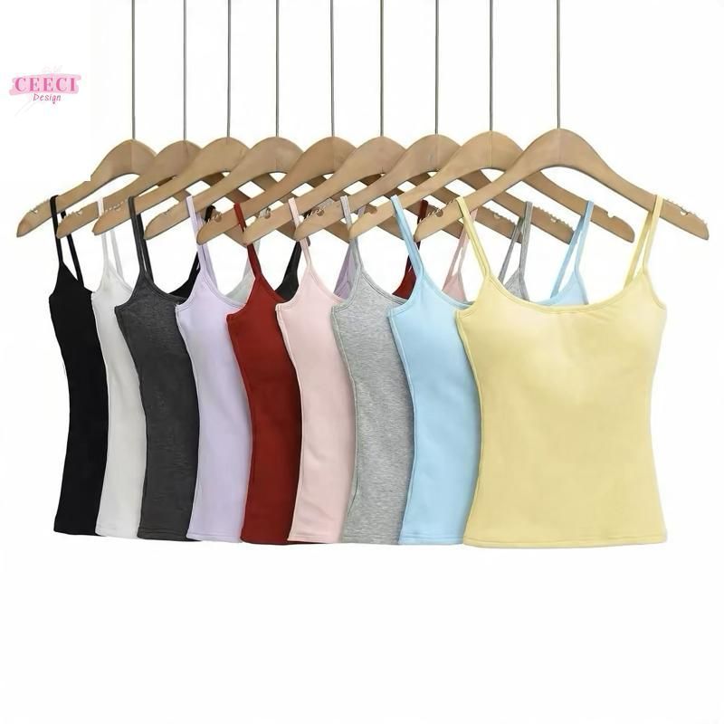 (Kèm Mút ) Áo Dây Nữ CEECI Thời Trang Nhiều Màu Sắc Phù Hợp Với Mọi Phong Cách Chất Lượng CaO