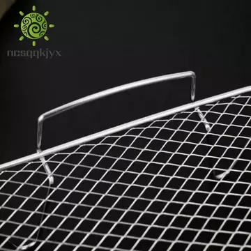2 Chiếc Thép Không Gỉ Nồi Chiên Không Khí Nướng Vuông Nồi Chiên Không Khí Giá Nướng Bánh Nhà Bếp Hộ Gia Đình Nồi Chiên Không Khí Nướng Lưới Ncsqkjyx