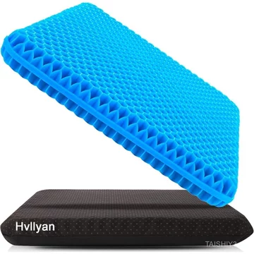 Gel Seat Cushion for Long Sitting, (Thick & Large) Cushion for Wheelchair | Gel Cushion for Office Chair, Soft & Breathable, Chair Cushion, Gel Car Seat Cushion for Hip Pain (Blue