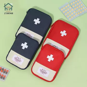 [ZTHOME] 1 Túi đựng thuốc cầm tay Mini Bộ dụng cụ sơ cứu du lịch Túi đựng thuốc Túi lưu trữ Bộ dụng cụ sinh tồn Hộp thuốc Cắm trại khẩn cấp ngoài trời