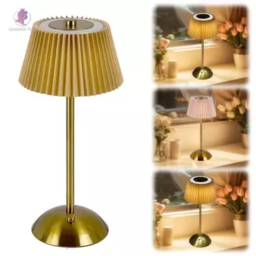 RESOURCE LIMIT Đèn bàn xếp li nhỏ, Đèn 3 màu Đèn bàn có thể điều chỉnh độ sáng vô cấp Đèn xung quanh, Đèn mềm điều khiển cảm ứng sáng tạo Đèn LED không dây Đèn đầu giường Văn phòng tại nhà