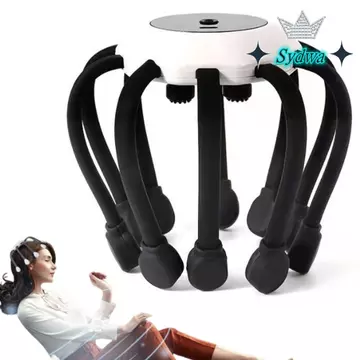 Máy mát xa tám móng vuốt SYDWA, Máy mát xa đầu điện giảm căng thẳng Bạch tuộc, Máy mát xa đầu trị liệu rảnh tay bằng điện Máy mát xa da đầu để thư giãn căng thẳng đau nửa đầu