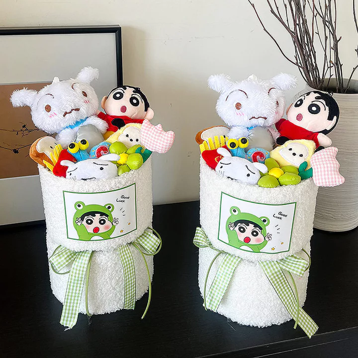 🔥Quà Tặng Trung Thu Bó Hoa Gấu Bông Bouquet gấu bông tặng bạn gái Làm Quà Tặng Bạn Gái Crayon Shin-Chan Xiaobai Búp Bê Bó Hoa Quà Tặng Sinh Nhật Cho Bạn Gái Bạn Gái Bé Gái Bé Trai Hộp Quà Sáng Tạo