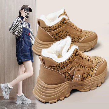 Giày Cotton ấm áp lót đế dày mùa đông dành cho nữ, Giày bốt chống trượt thông thường dành cho nữ, Giày bốt nữ, Giày bốt ngắn nữ