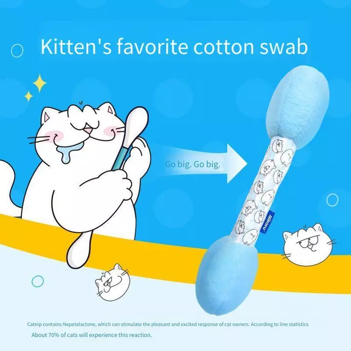 Đồ chơi thú cưng, đồ chơi mèo, mèo teaser gậy, khoảng 40cm bông mẩu để đá và chơi, mèo bạch hà ôm và đá đồ chơi, tự vui vẻ và thư giãn mèo teaser đồ c – 6