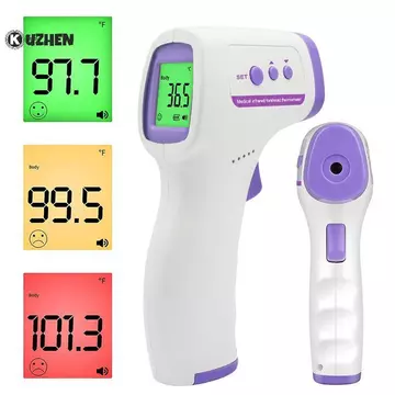 KUZHEN Nhiệt kế kỹ thuật số trán Nhiệt kế y tế hồng ngoại không tiếp xúc Nhiệt độ cơ thể Công cụ đo sốt cho bé Người lớn HOT