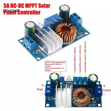 ZTHOME 5A DC-DC MPPT Bảng điều khiển năng lượng mặt trời Bộ điều khiển mô-đun điều chỉnh Bộ điều khiển điện áp không đổi Sạc dòng điện HOT