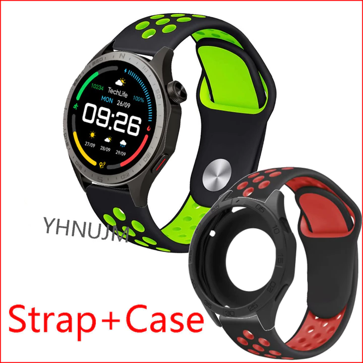 Ốp Đồng Hồ Silicon Cho Đồng Hồ Thông Minh TechLife P1 Mềm SILICONE Bao Vòng Tay Thể Thao Đồng Hồ Thông Minh Dây Đeo Tay Correa Cho Đồng Hồ Thông Minh TechLife P1