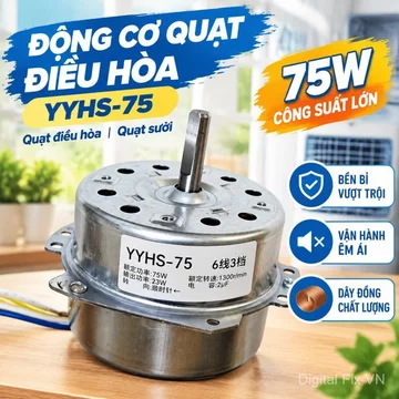 Motor quạt điều hòa YYHS-75 dây đồng 75W quạt nước motor, bền đẹp