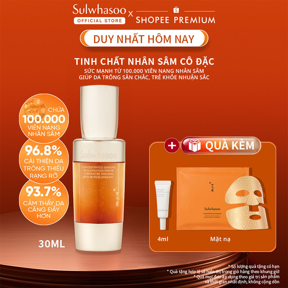 Tinh Chất Nhân Sâm Cô Đặc Dưỡng Da Săn Chắc 30ml Sulwhasoo Concentrated Ginseng Rejuvenating Serum