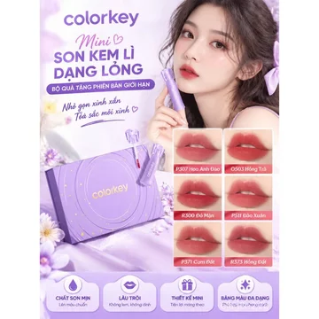 Set son tint mini Colorkey hộp quà giới hạn không dính ly son bóng cao cấp quà tặng