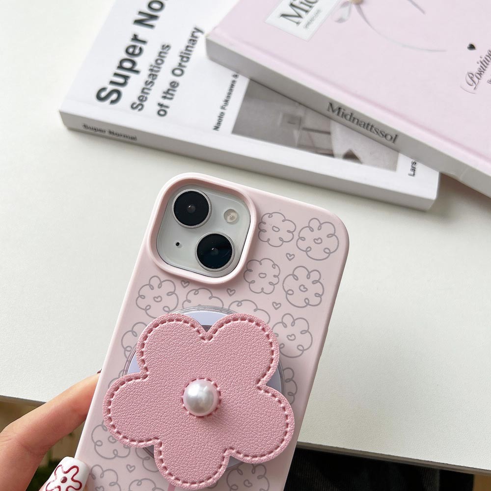 Ốp lưng TPU Tương thích với iPhone 13 14 14Pro 14ProMax 15 15Pro 15ProMax 16 16Pro 16ProMax 17 17Pro 17ProMax Vỏ nam châm họa tiết hoa hồng