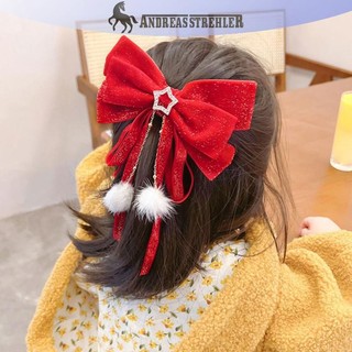 Onetimingfine Đỏ Nhung Nơ Tóc Trang Trí Giáng Sinh Năm Mới Phụ Kiện Kẹp Tóc Cho Nữ Bé Gái VN