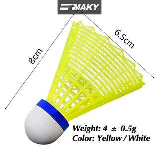 Newwellknownepic 1 CÁI Cầu Lông Nhựa Vàng Trắng Học Sinh Cầu Lông Nylon VN