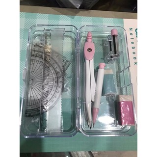 Bộ Eke Compa Hộp Nhựa Đầy Đủ Chi Tiết Cao Cấp