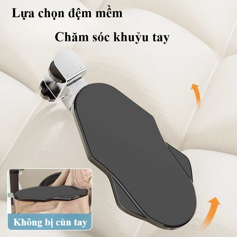 Giá đỡ tay kẹp bàn,Giá đỡ kê tay công thái học chống mỏi xoay gấp,Có thể gấp lại và xoay