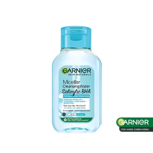 Nước tẩy trang Garnier Cho Da Dầu Mụn Salicylic BHA Micellar 50ml
