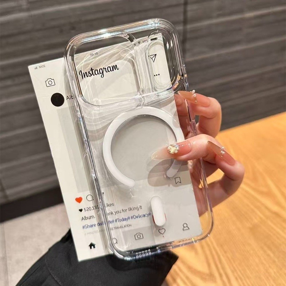 Ốp Điện Thoại Trong Suốt Cao Từ Tính Cho iPhone 17ProMax 17Air 16 15 14 13 12 11 Vỏ Bảo Vệ Chống Sốc