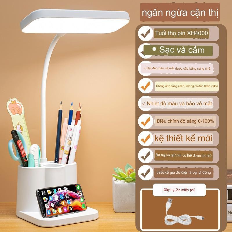 Đèn Học Để Bàn Chống Cận M5 Sạc Tích Điện, Bảo Hành 1 Năm ,3 Chế Độ Sáng Thông Minh Bảo Vệ Mắt 079