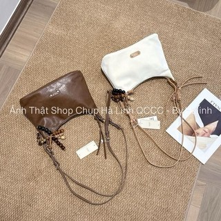 CHIO2nd - Charm Chuỗi Hạt Túi đeo vai Chio Da Mềm Quai Kép Charm chuỗi hạt HS281