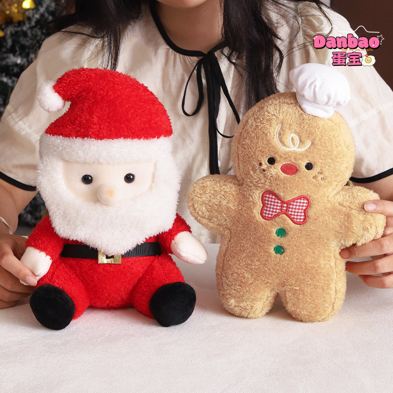 ((DANBAO) Chúc Mừng Giáng Sinh Gia Đình Lớn Đồ Chơi Sang Trọng Dễ Thương Bánh Gừng Người Búp Bê Santa Nai Sừng Tấm Người Tuyết Chất Liệu Quà Tặng Mềm Cho Bạn Bè Quà Tặng Giáng Sinh DANBAO Đồ Chơi