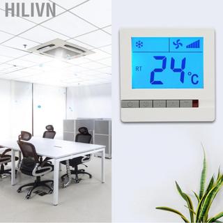 Hilivn Bộ điều chỉnh nhiệt độ kỹ thuật số LCD Máy nén trễ Bộ cuộn dây quạt Bộ điều khiển nhiệt độ cho điều hòa không khí trung tâm