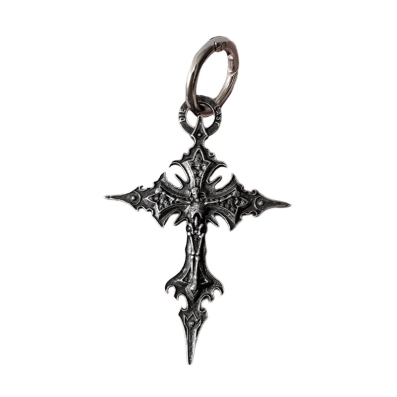 Kelln Retro Đầu Lâu Và Thánh Giá Móc Khóa Gothic Punk Trang Sức Dây Xích Có Thể Điều Chỉnh Cho Nam