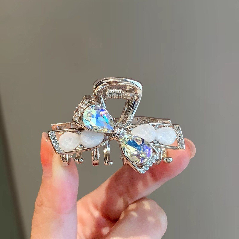 Mauropoli Phiên Bản Hàn Quốc - Nơ Tóc Tinh Tế Với Kim Cương Giả Cao Cấp Và Opal