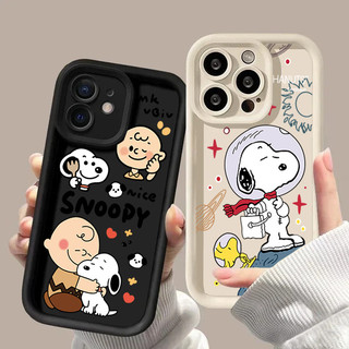 Ốp Lưng Cho Samsung Galaxy S22 Note 20 S21 Ultra S20 Plus S21 S24 FE Ốp Lưng Phi Hành Gia Snoopy Hoạt Hình Silicone Matte Nhiều Bước TPU Chống Sốc Bảo Vệ Toàn Diện