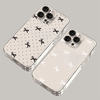 Vỏ Nơ Nhỏ Dễ Thương Cho IPhone 17 Pro Max 16 15 14 13 12 11 Pro Max 16E Plus 17 Vỏ Khí Hoạt Hình TPU Trong Suốt Chống Sốc Camera Bảo Vệ Silicon Mềm