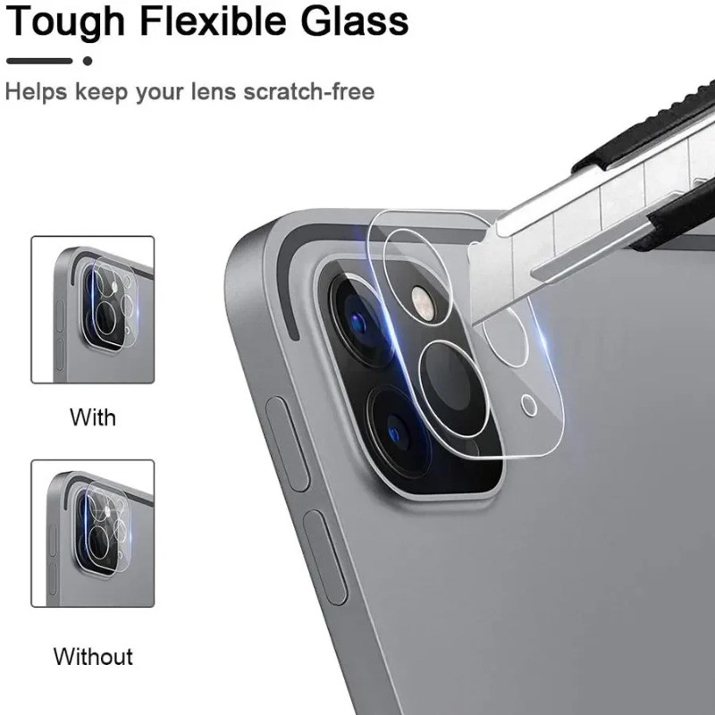 1-3 Chiếc Full Cover Bảo Vệ Ống Kính Máy Ảnh Kính Cho iPad Pro122.9 Pro11 HD Ống Kính Trong Suốt Kính Cường Lực Cho iPad Pro 12.9 11 2024 2025 2022 2020 2021 Ốp lưng Bảo Vệ Ống Kính